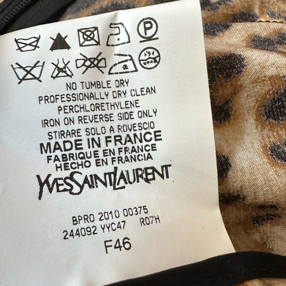 Yves Saint Laurent Leopard Print Dress size 10 - Picture 3 of 10
